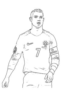 Desenho do Cristiano Ronaldo portugal para colorir