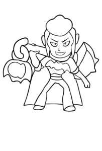 Desenho da bea de Brawl Stars para colorir