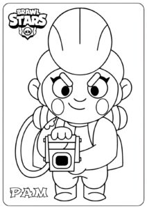 Desenho da pam para colorir