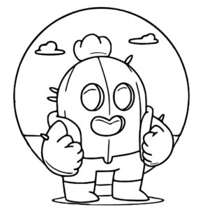 Desenho do spike de Brawl Stars para colorir