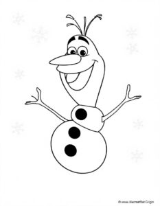 Imagem do olaf para colorir