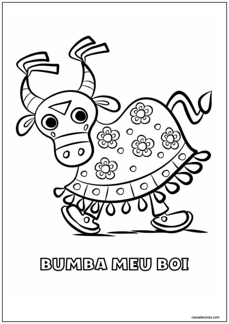 Desenhos da Bumba Meu Boi para imprimir e colorir - Kids Color