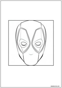Cara do deadpool para colorir