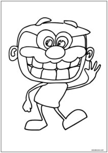 Desenho de josé comilão acenando para colorir