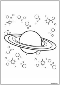 Desenho de planeta para imprimir 2