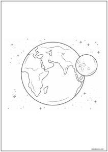 Desenho de planeta para imprimir 4
