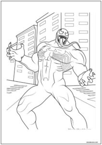 Desenho do venom para imprimir 16